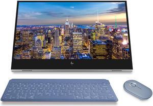 HP EliteDisplay E14 G4 FHD (1920 x 1080) Portable Monitor Travel Variation with 2 USB Type-C, Keys to Go Keyboard, Pebble Bluetooth Mouse Compatible with iPhone, iPad, and MacBook