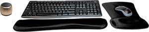 Logitech MK270 Wireless Keyboard & Mouse Combo Active Lifestyle Travel Home Office Must-Have Modern Bundle with Micro Portable Wireless Bluetooth Speaker, Gel Wrist Pad & Gel Mouse Pad