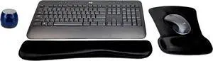 Logitech MK540 Advanced Wireless Keyboard & Mouse Combo Active Lifestyle Travel Home Office Modern Bundle with Micro Glam Portable Wireless Bluetooth Speaker, Gel Wrist Pad & Gel Mouse Pad