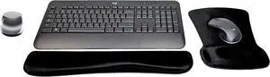 Logitech MK540 Advanced Wireless Keyboard & Mouse Combo Active Lifestyle Travel Home Office Modern Bundle with Micro Mirror Portable Wireless Bluetooth Speaker, Gel Wrist Pad & Gel Mouse Pad