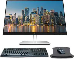 HP EliteDisplay E24u G4 24 Inch 1920 x 1080 Full HD IPS Monitor Bundle with Blue Light Filter, HDMI, VGA, DisplayPort, USB Type-C, Gel Mouse Pad, and MK270 Wireless Keyboard and Mouse Combo
