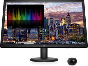 HP V24 FHD 1920x1080 Monitor Bundle with HDMI, FreeSync, Low Blue Light, and Mini Bluetooth Speaker for Professional Sound, Built-in Microphone and Remote Shutter for Photos
