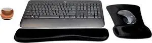 Logitech MK540 Advanced Wireless Keyboard & Mouse Combo Travel Home Office Active Lifestyle Must-Have Modern Bundle with Mini Mirror Portable Wireless Bluetooth Speaker, Gel Wrist Pad & Gel Mouse Pad