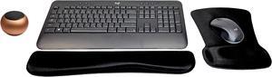 Logitech MK540 Advanced Wireless Keyboard & Mouse Combo Travel Home Office Active Lifestyle Must-Have Modern Bundle with Mini Portable Wireless Bluetooth Speaker, Gel Wrist Pad & Gel Mouse Pad