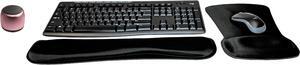Logitech MK270 Wireless Keyboard & Mouse Combo Active Lifestyle Travel Home Office Must-Have Modern Bundle with Micro Portable Wireless Bluetooth Speaker, Gel Wrist Pad & Gel Mouse Pad
