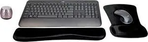 Logitech MK540 Advanced Wireless Keyboard & Mouse Combo Active Lifestyle Travel Home Office Modern Bundle with Micro Glam Portable Wireless Bluetooth Speaker, Gel Wrist Pad & Gel Mouse Pad