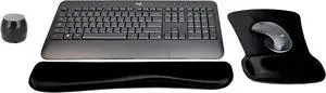 Logitech MK540 Advanced Wireless Keyboard & Mouse Combo Active Lifestyle Travel Home Office Modern Bundle with Micro Glam Portable Wireless Bluetooth Speaker, Gel Wrist Pad & Gel Mouse Pad