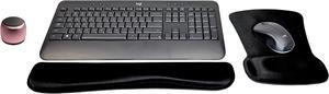 Logitech MK540 Advanced Wireless Keyboard & Mouse Combo Active Lifestyle Travel Home Office Modern Bundle with Micro Portable Wireless Bluetooth Speaker, Gel Wrist Pad & Gel Mouse Pad