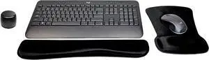 Logitech MK540 Advanced Wireless Keyboard & Mouse Combo Active Lifestyle Travel Home Office Modern Bundle with Micro Portable Wireless Bluetooth Speaker, Gel Wrist Pad & Gel Mouse Pad
