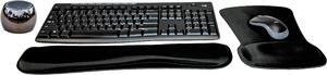 Logitech MK270 Wireless Keyboard & Mouse Combo Travel Home Office Modern Bundle with Boost Water-Resistant Portable Wireless Bluetooth Speaker, Gel Wrist Pad, & Gel Mouse Pad