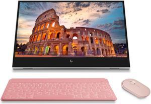 HP EliteDisplay E14 G4 FHD (1920 x 1080) Portable Monitor Travel Variation with 2 USB Type-C, Keys to Go Keyboard, Pebble Bluetooth Mouse Compatible with iPhone, iPad, and MacBook