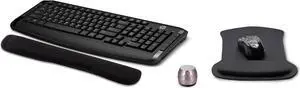 HP Wireless Keyboard & Mouse 300 PC Accessories Bundle with Gel Mouse & Wrist Pads, & Micro Bluetooth Speaker with Professional Sound, Built-in Mic & Remote Selfie Button - Glam Lilac