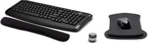 HP Wireless Keyboard & Mouse 300 PC Accessories Bundle with Gel Mouse & Wrist Pads, & Micro Bluetooth Speaker with Professional Sound, Built-in Mic & Remote Selfie Button - Mirror Hematite