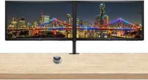 HP V24 24 inch TN Full HD 1920 x 1080 LED Backlit LCD Monitor 2-Pack Bundle with FreeSync, 75Hz Refresh Rate, Low Blue Light, Desk Mount Clamp Dual Monitor Stand, & Mini Speaker - Mirror Hematite