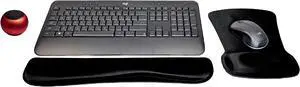 Logitech MK540 Advanced Wireless Keyboard & Mouse Combo Travel Home Office Active Lifestyle Must-Have Modern Bundle with Mini Portable Wireless Bluetooth Speaker, Gel Wrist Pad & Gel Mouse Pad