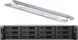 Synology RackStation RS3621RPxs NAS Server with Xeon 2.2GHz CPU, 64GB Memory, 24TB HDD Storage, 4 x 1GbE LAN Ports, Redundant Power, DSM Operating System Bundle with Rail kit
