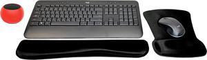 Logitech MK540 Advanced Wireless Keyboard & Mouse Combo Travel Home Office Active Lifestyle Modern Bundle with Mini Glow in the Dark Portable Bluetooth Speaker, Gel Wrist Pad & Gel Mouse Pad