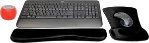 Logitech MK540 Advanced Wireless Keyboard & Mouse Combo Travel Home Office Modern Bundle with Boost Glow in the Dark Water-Resistant Portable Wireless Bluetooth Speaker, Gel Wrist & Mouse Pads