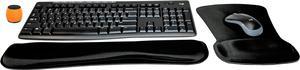 Logitech MK270 Wireless Keyboard & Mouse Combo Active Lifestyle Travel Home Office Modern Bundle with Micro Glow in the Dark Portable Wireless Bluetooth Speaker, Gel Wrist Pad & Gel Mouse Pad