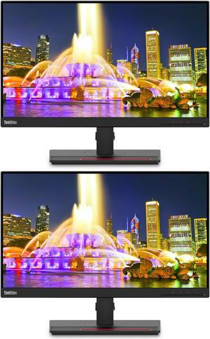 Lenovo ThinkVision T22i 22-inch 1920 x 1080 LED Backlit Full HD Widescreen LCD Monitor, 2-Pack Bundle with HDMI, VGA, DisplayPort, USB Hub