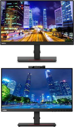 Lenovo ThinkVision T22v 22-inch 1920 x 1080 LED Backlit Full HD Widescreen LCD Monitor, 2-Pack Bundle with T22i, HDMI, VGA, DisplayPort, USB Hub, Webcam, Speaker, Microphone