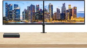 Lenovo ThinkVision T27p 27-inch 3840 x 2160 LED 4K Ultra HD Widescreen LCD Monitor, 2-Pack Bundle with HDMI, DisplayPort, USB Hub, Ethernet, USB-C, Dual Monitor Stand, ThinkPad Universal USB-C Dock