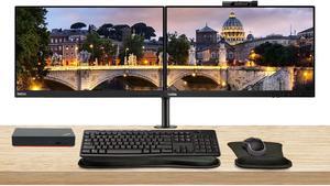 Lenovo ThinkVision T22v 22-inch 2-Pack T22i Bundle with HDMI, DisplayPort, Webcam, Speaker, Microphone, Dual Monitor Stand, ThinkPad USB-C Dock, MK270 Wireless Keyboard & Mouse, Gel Mouse & Wrist Pad