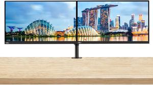 Lenovo ThinkVision T27p 27-inch 3840 x 2160 LED Backlit 4K Ultra HD Widescreen LCD Monitor, 2-Pack Bundle with HDMI, VGA, DisplayPort, USB Hub, Ethernet, USB-C, Desk Mount Dual Monitor Stand