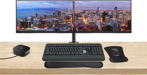 HP P22 G5 22-inch 1920 x 1080 Full HD Edge LED LCD Monitor, 2-Pack Bundle with HDMI, VGA, & DisplayPort, Dual Monitor Stand, USB-C Dock, MK540 Wireless Keyboard & Mouse, Gel Mouse & Wrist Pad