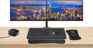 HP EliteDisplay E22 G5 22-inch Full HD LED-Backlit LCD IPS Monitor, 2-Pack Bundle with HDMI, DisplayPort, Dual Monitor Stand, USB-C Dock, MK540 Wireless Keyboard & Mouse, Gel Mouse & Wrist Pad