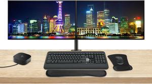 HP EliteDisplay Z27q G3 27-inch Quad HD 2560 x 1440, 2-Pack Bundle with HDMI, USB Hub, DisplayPort, Dual Monitor Stand, USB-C Dock, MK540 Wireless Keyboard & Mouse, Gel Mouse & Wrist Pad