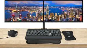 HP EliteDisplay E27q G5 27 Quad HD 2560 x 1440 LED-Backlit LCD IPS Monitor, 2-Pack Bundle with HDMI, DisplayPort, Dual Monitor Stand, USB-C Dock, MK540 Wireless Keyboard & Mouse, Mouse & Wrist Pad