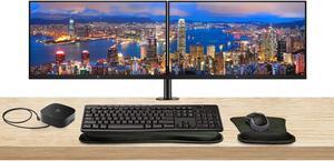 HP EliteDisplay E24q G5 24-inch Quad HD 2560 x 1440 LED-Backlit LCD, 2-Pack Bundle with HDMI, DisplayPort, Dual Monitor Stand, HP USB-C Dock, MK270 Wireless Keyboard & Mouse, Gel Mouse & Wrist Pad
