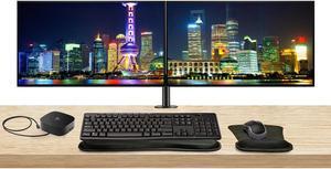 HP Z27q G3 27-inch Quad HD 2560 x 1440 LED-Backlit LCD IPS Monitor, 2-Pack Bundle with HDMI, DisplayPort, Dual Monitor Stand, HP USB-C Dock, MK270 Wireless Keyboard & Mouse, Gel Mouse & Wrist Pad