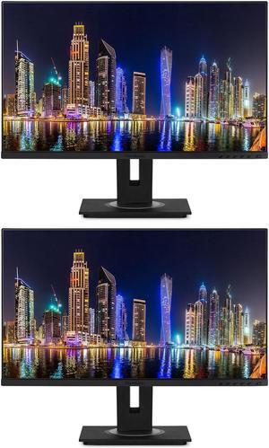 ViewSonic VG2756-2K 27-inch 2560 x 1440 Quad HD LCD IPS Monitor, 2-Pack bundle with Frameless, FreeSync, Eye-Care, Dock, Daisy Chain, HDMI, DisplayPort, USB Hub, USB-C, Ethernet, Speakers