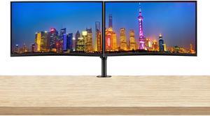 ViewSonic OMNI VX2418C 24-inch 1080P 1ms 165Hz FHD IPS Curved Gaming Monitor, 2-Pack Bundle with AMD FreeSync, Eye-Care, HDMI, DisplayPort, Speakers, Desk Mount Dual Monitor Stand