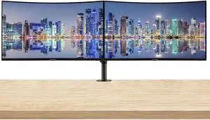 ViewSonic OMNI VX3218C-2K 32-inch 1440P 1ms 165Hz QHD 2K IPS Curved Gaming Monitor, 2-Pack Bundle with AMD FreeSync, Eye-Care, HDMI, DisplayPort, Speakers, Desk Mount Dual Monitor Stand