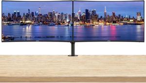 MSI G274CV 27-inch Curved 1080P Full HD 75 Hz 1ms LED Backlit LCD Gaming Monitor, 2-Pack bundle, Frameless, Less Blue Light, FreeSync, HDMI, DisplayPort, Desk Mount Dual Monitor Stand