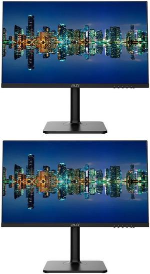 MSI Modern MD272P 27-inch 1080P Full HD IPS Widescreen LCD Business & Productivity Monitor, 2-Pack bundle with Less Blue Light, Anti-Flicker, HDMI, DisplayPort, USB-C, Integrated Speakers