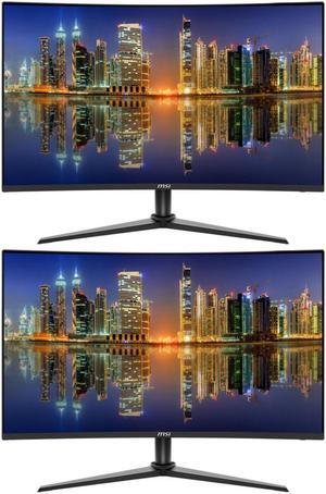 MSI G274CV 27-inch Curved 1080P Full HD 75 Hz 1ms LED Backlit LCD Gaming Monitor, 2-Pack bundle, Frameless, Less Blue Light, FreeSync, HDMI, DisplayPort