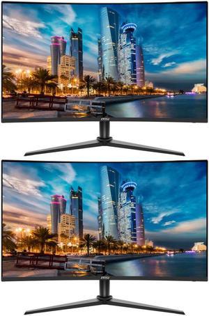 MSI G323CV 32-inch Curved 1080P Full HD 75 Hz 1ms LED Backlit LCD Gaming Monitor, 2-Pack bundle, Frameless, Less Blue Light, FreeSync, HDMI, DisplayPort