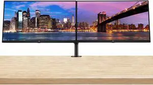 HP EliteDisplay E27q G5 27 inch Quad HD 2560 x 1440 LED-Backlit LCD IPS Monitor, 2-Pack Bundle with HDMI, USB Hub, Display Port and Dual Monitor Stand