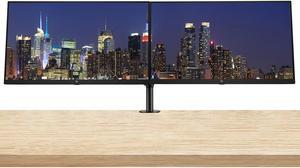 HP EliteDisplay E24t G5 24 inch Full HD LED-Backlit LCD IPS Advanced In-Cell Touch Monitor, 2-Pack Bundle with HDMI, USB Hub, Display Port and Dual Monitor Stand
