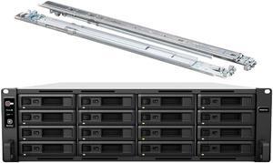 Synology RackStation RS4021xs+ NAS Server with Xeon 2.1GHz CPU, 64GB Memory, 352TB HDD Storage, 2 x 10GbE LAN Ports, Redundant Power, DSM Operating System Bundle with Rail kit
