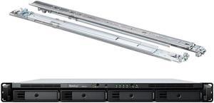 Synology RackStation RS822+ NAS Server with Ryzen 2.2GHz CPU, 32GB Memory, 72TB HDD Storage, 4 x 1GbE LAN Ports, DSM Operating System Bundle with Rail kit