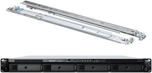 Synology RackStation RS822RP+ NAS Server with Ryzen 2.2GHz CPU, 32GB Memory, 8TB SSD Storage, 4 x 1GbE LAN Ports, Redundant Power, DSM Operating System Bundle with Rail kit