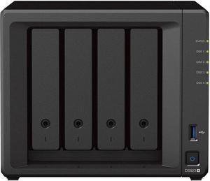 Synology DiskStation DS923+ NAS Server with Ryzen 2.6GHz CPU, 32GB Memory, 88TB HDD Storage, 2TB M.2 NVMe SSD, 2 x 1GbE LAN Ports, DSM Operating System