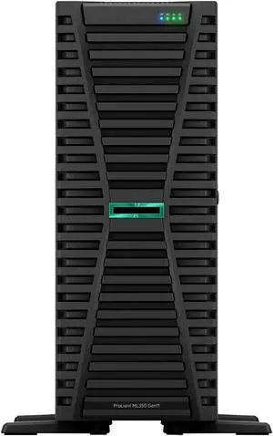 HPE ProLiant ML350 Gen11 4U Tower Server Bundled With Dual Xeon 6430 32-Core 2.1GHz, 512GB DDR5 Memory, 30.72TB Enterprise SATA SSD Storage, RAID, Dual Power and iLO