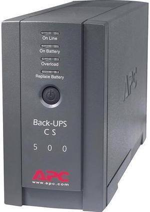 APC UPS Battery Backup & Surge Protector, BK500BLK Tower Back-UPS, 500 VA Backup Battery Power Supply Bundle with 16GB USB Storage