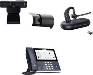 Yealink MP56 MS Teams IP Corded/Cordless Phone Bundle with Yealink BH71 Pro Mono Wireless Bluetooth Headset with Noise Canceling mic for Office, Cam 313 2MP Webcam